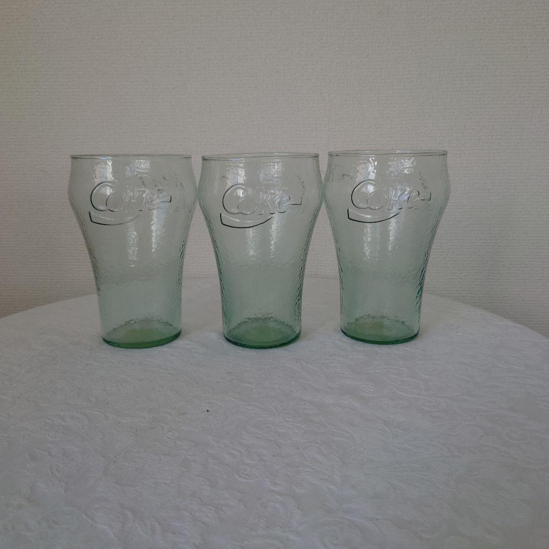 【希少品】コカコーラ　大グラス　花瓶　インテリア【未使用品】3個セット