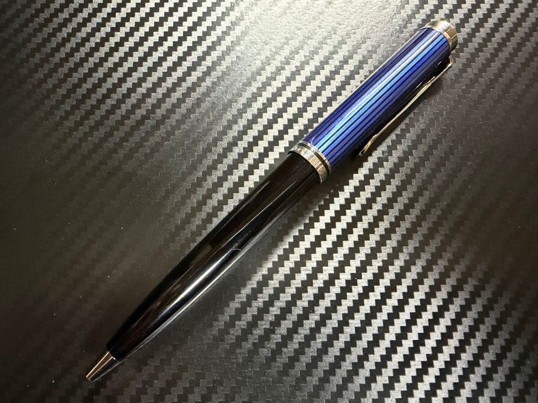 未使用に近い ペリカン スーベレーン K605 青縞 ボールペン