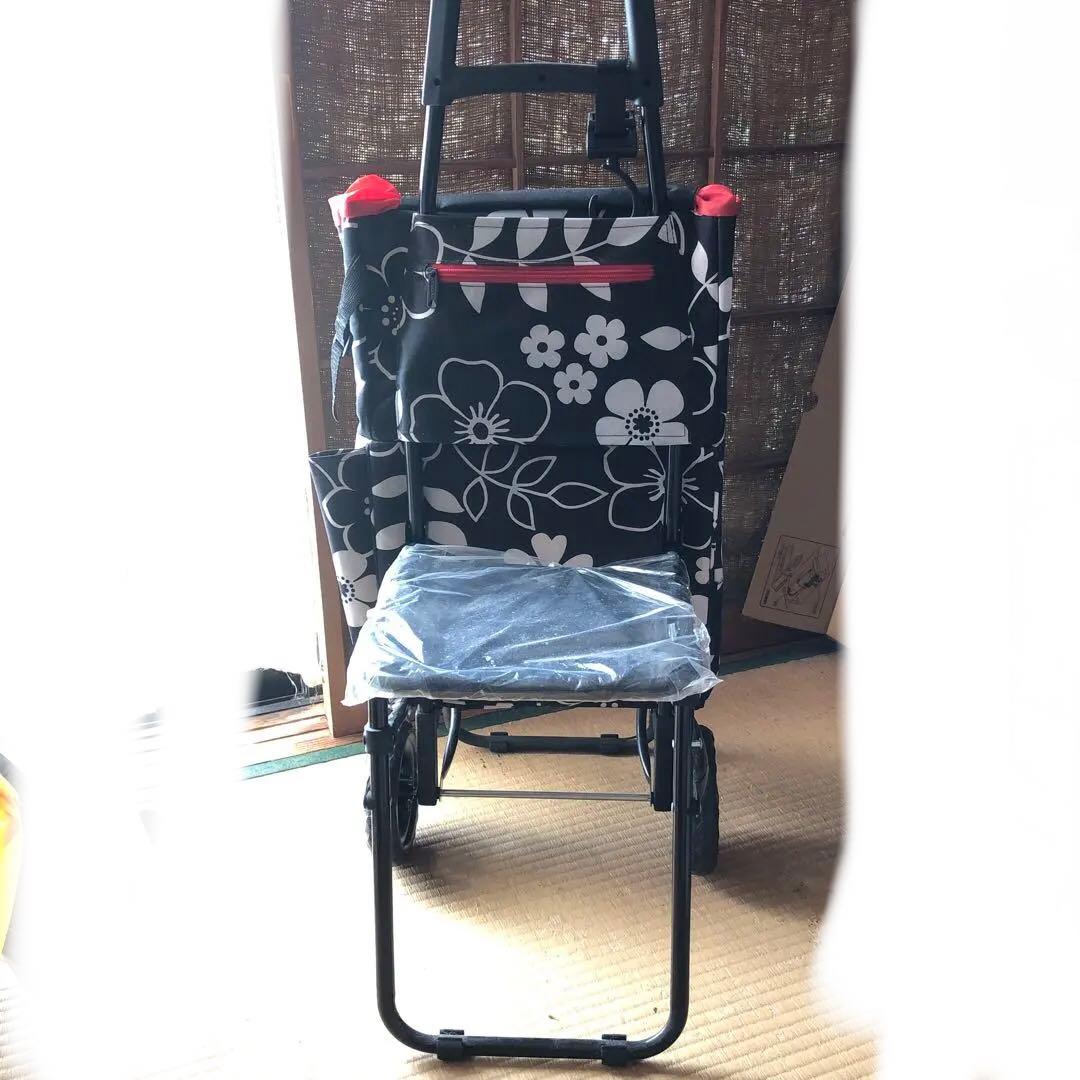 値下げ⭐︎新品未使用ショッピングカート椅子付