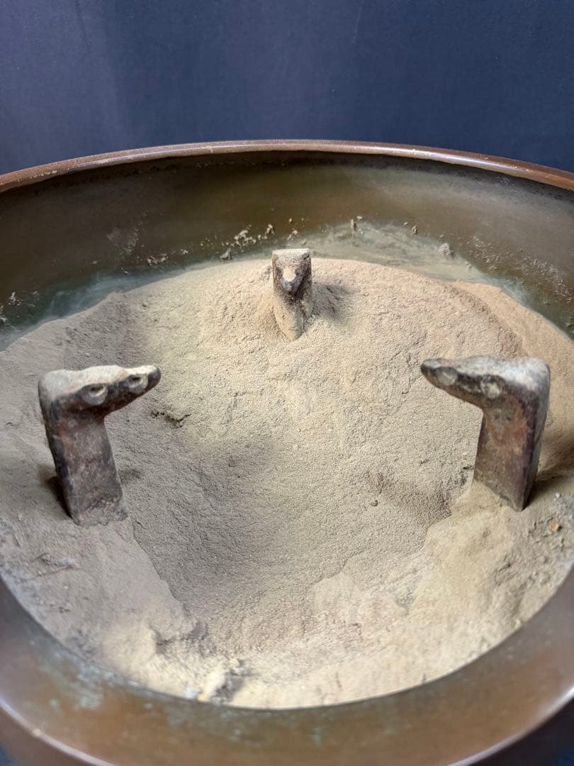 E587 送料無料　風炉釜　風炉　茶釜　五徳　前瓦　茶道具　茶室　茶道　釜鐶