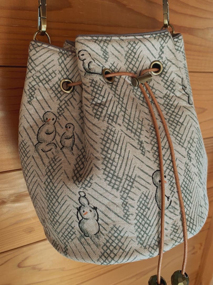 ミナペルホネン lumiukko 巾着ショルダー バッグ【新品✨】
