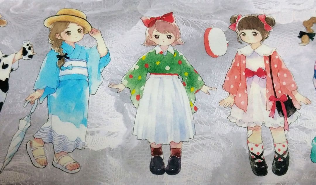 ✩再販✩J593＃那些女孩two(PET)切り売り海外人物マステ女の子