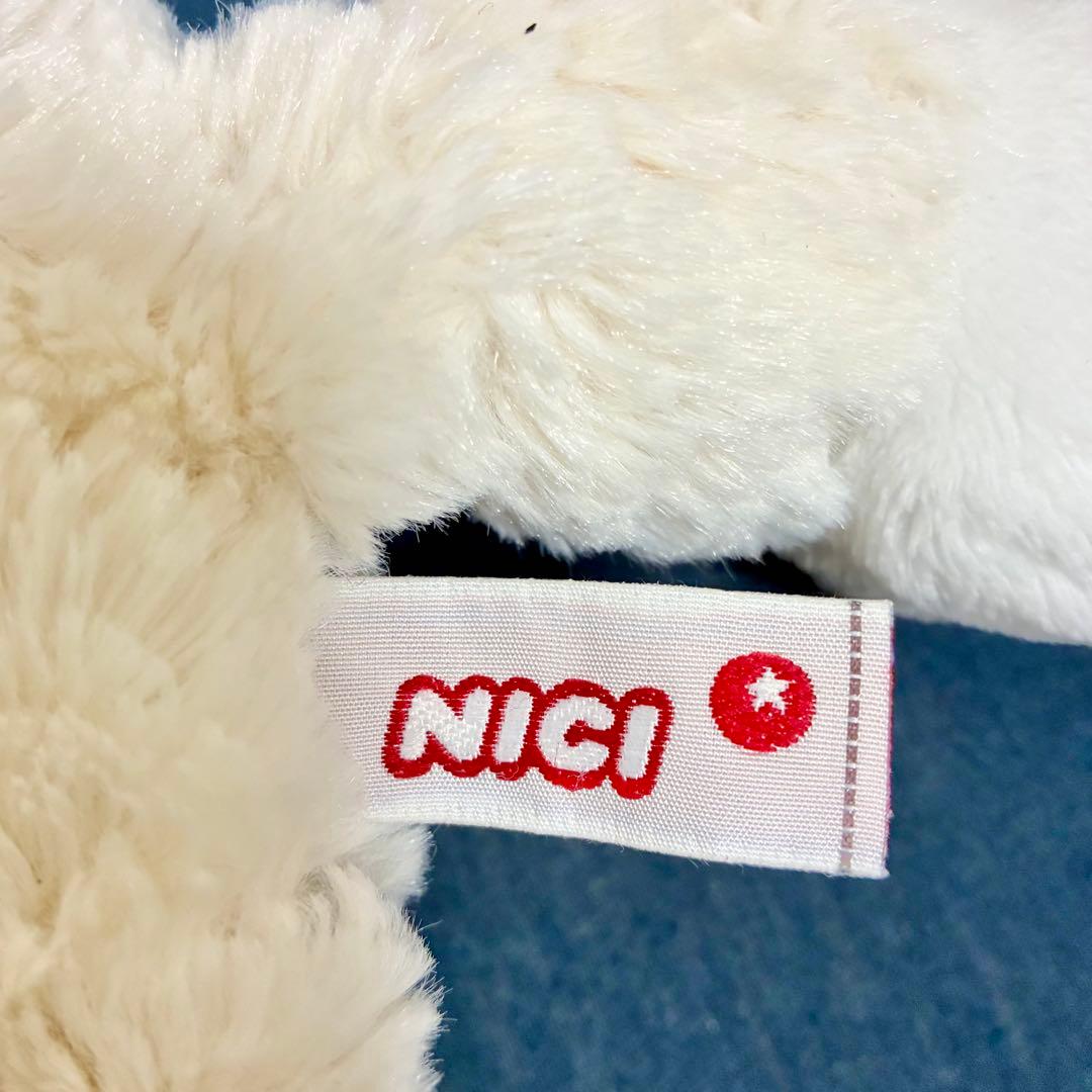 【美品】NICI ニキ シロネコ しろねこ 白猫 ペンケース 筆箱　ぬいぐるみ