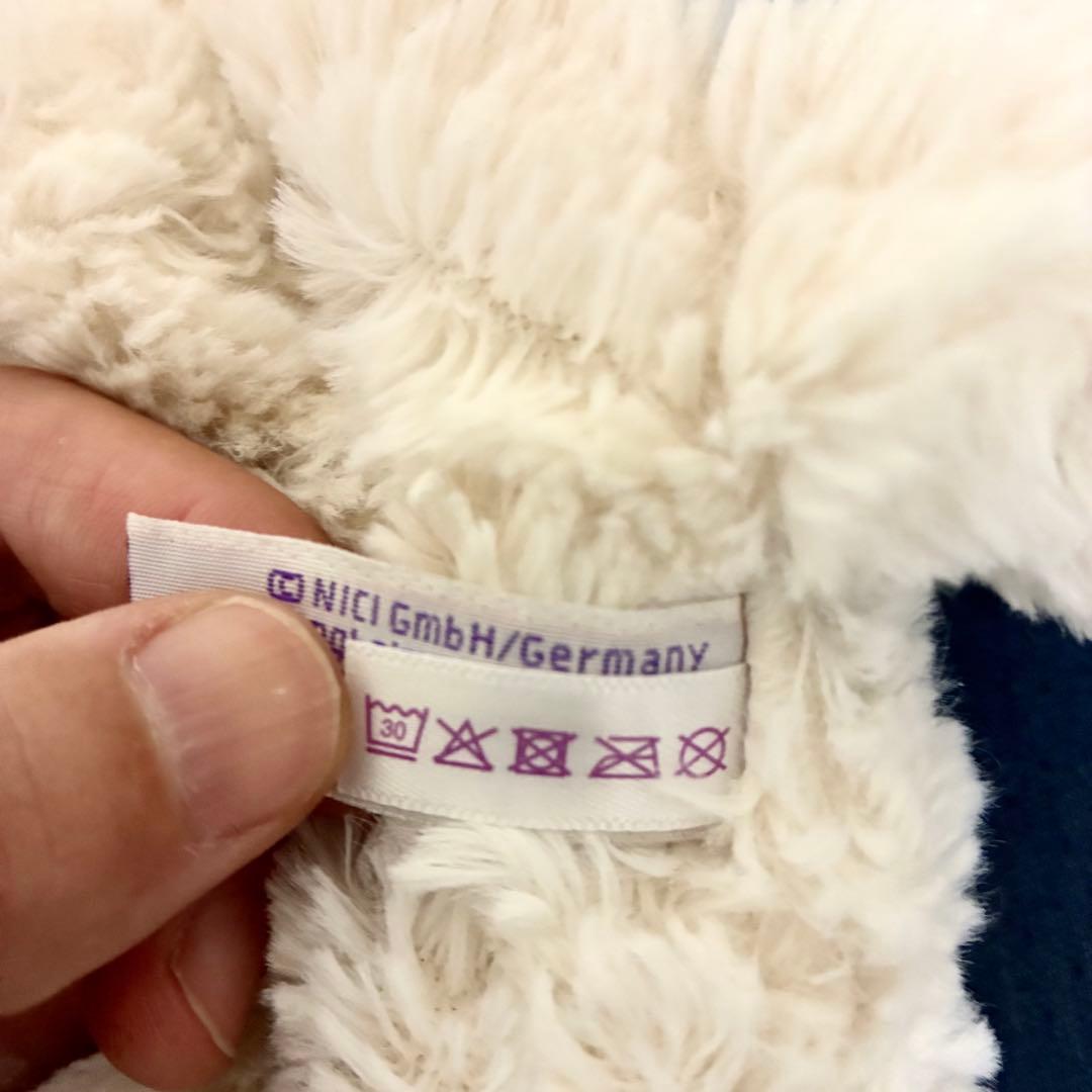 【美品】NICI ニキ シロネコ しろねこ 白猫 ペンケース 筆箱　ぬいぐるみ