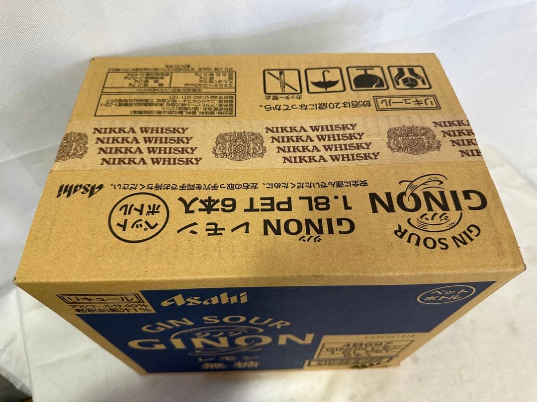 8 アサヒGINON ジノン 無糖 レモン 1.8Lペット×6本入り 40％
