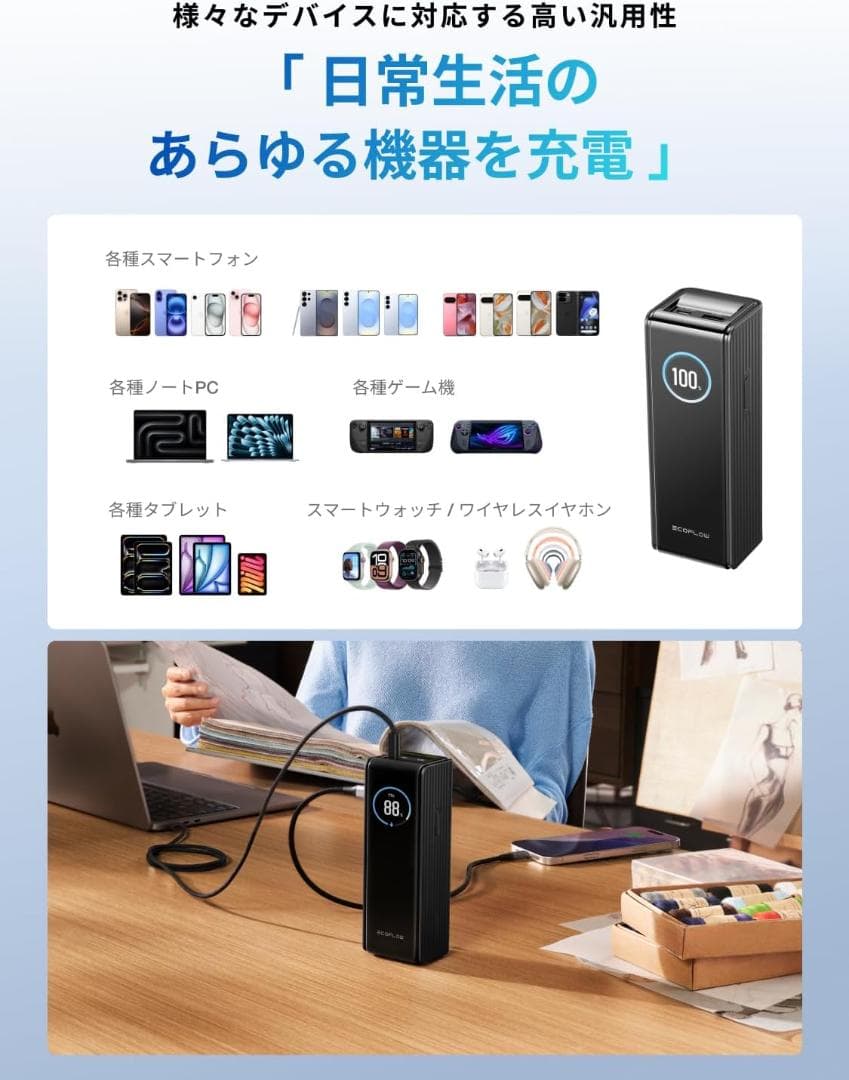 ★新品★EcoFlow RAPID Power Bankモバイルバッテリー