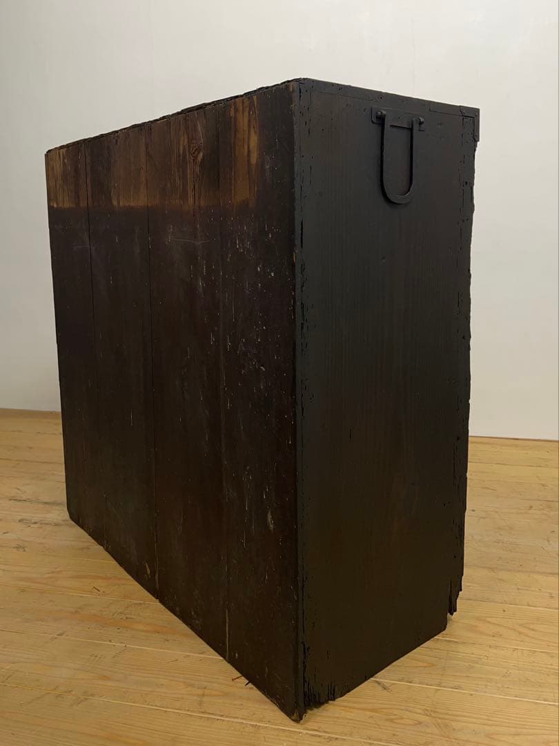 黒　和箪笥　M0　古道具　古家具　和家具　ビンテージ　アンティーク　レトロ