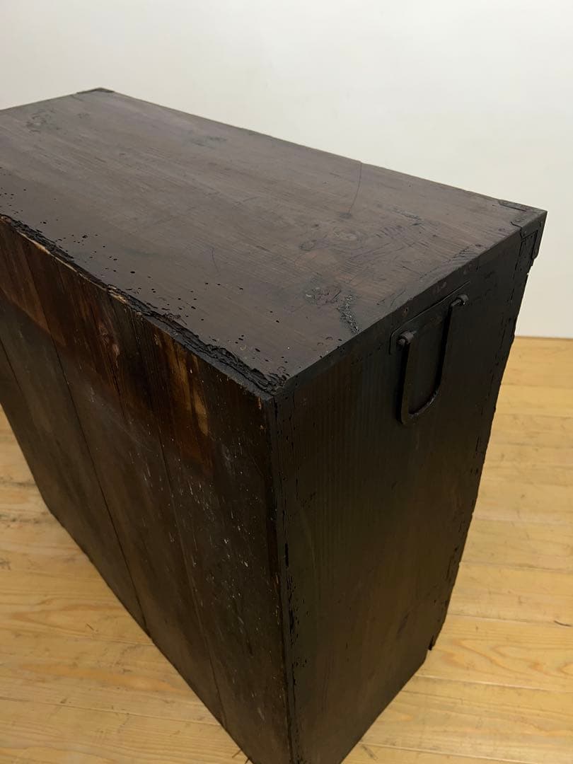 黒　和箪笥　M0　古道具　古家具　和家具　ビンテージ　アンティーク　レトロ