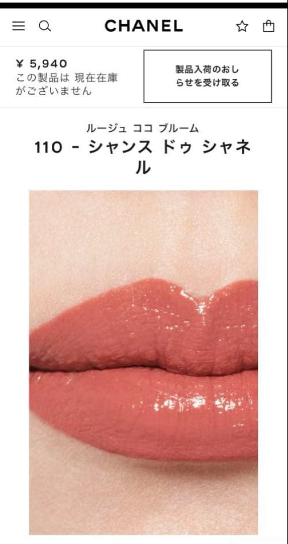 【入手困難】⭐️完売品⭐️シャネルルージュ ココ ブルーム110