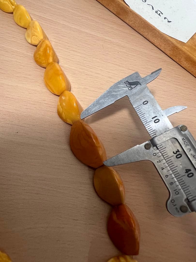 希少‼️ TORTUE 天然蜜蝋琥珀 ロイヤルアンバー のネックレス43.1g