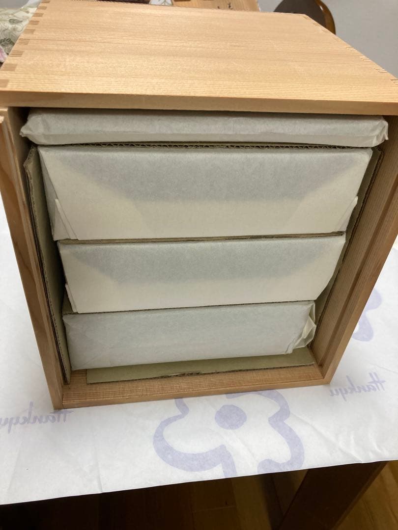 越前漆器　美品　花筏蒔絵　3段重　木製漆塗り