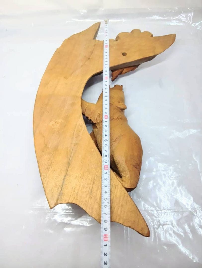 木彫り　熊　置物　インテリア　壁飾り　北海道　工芸品