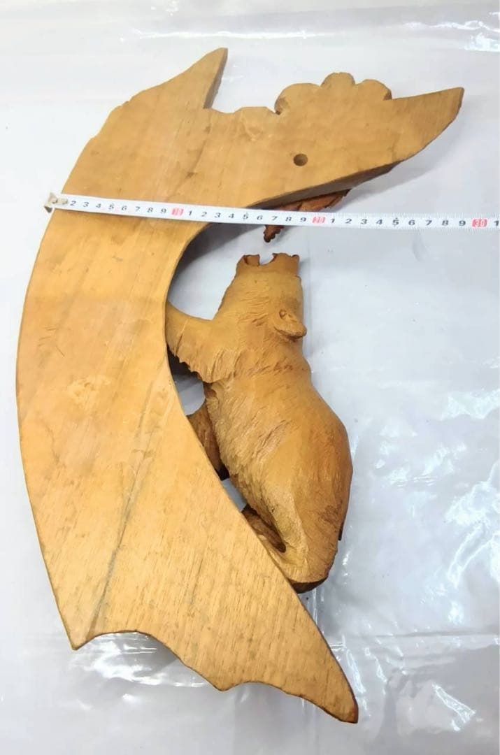 木彫り　熊　置物　インテリア　壁飾り　北海道　工芸品