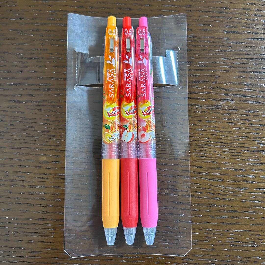 リプトン　サラサ　コラボ　ボールペン　3色セット　香りつき　平成レトロ　廃盤