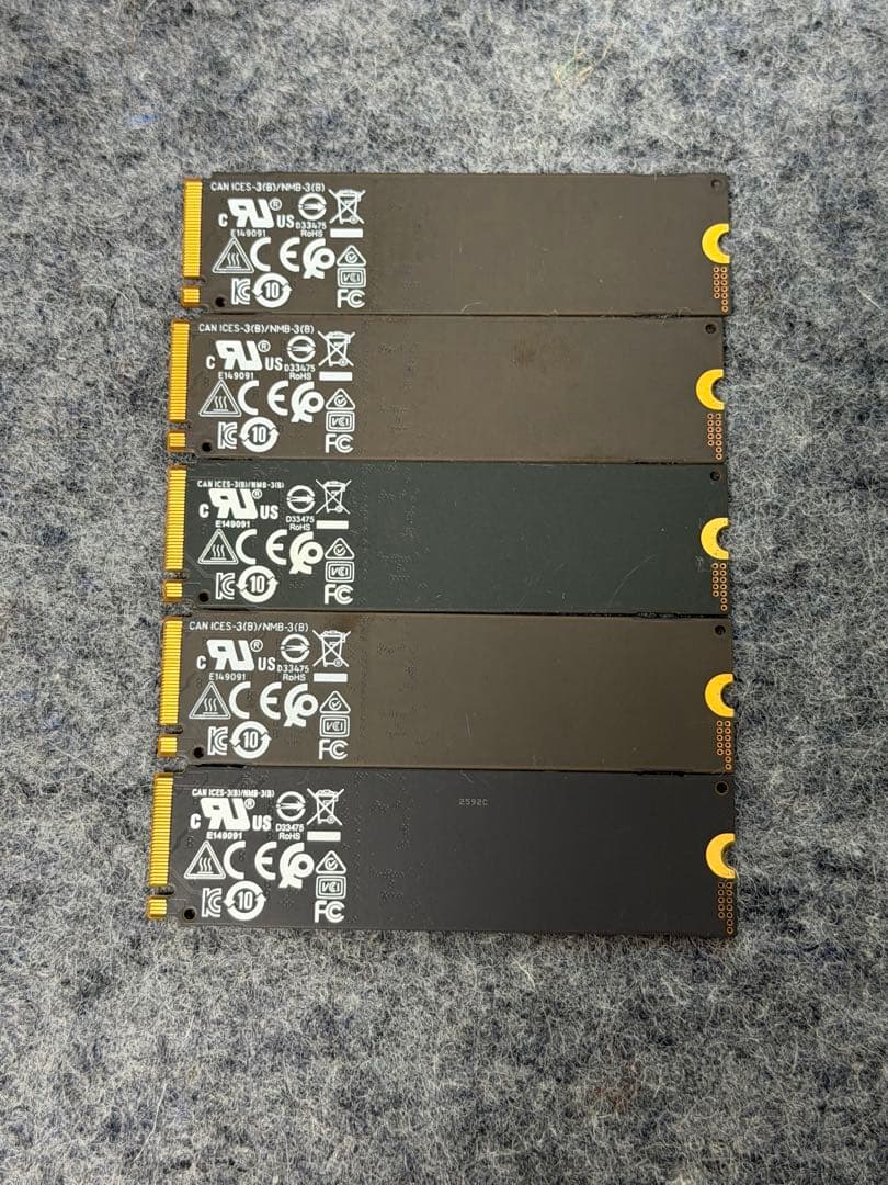 Samsung PM981 512GB NVMe M.2 SSD 5枚セット