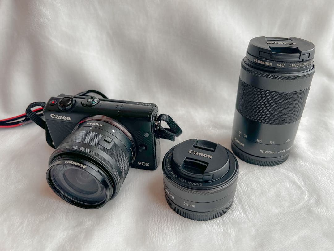 Canon EOS M100 ミラーレスカメラ レンズ3本付き
