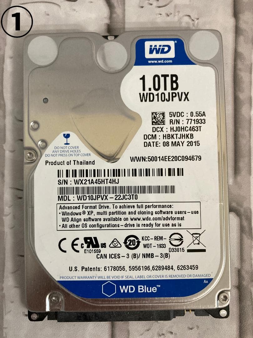 PC用　内蔵型HDD　1TB　5枚セット