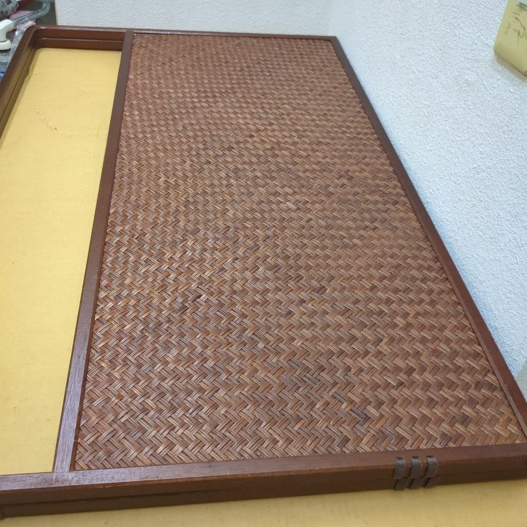 風炉先屏風　両面開き　網代　利休梅　茶道具　透かし　屏風　間仕切り