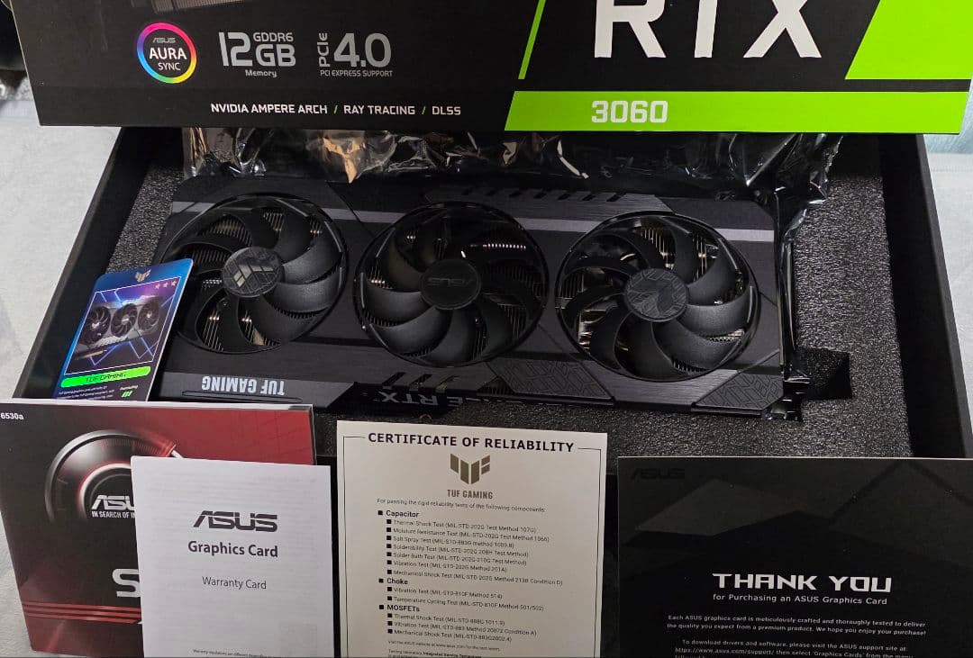 RTX3060 12GB ASUS TUF GAMING 美品