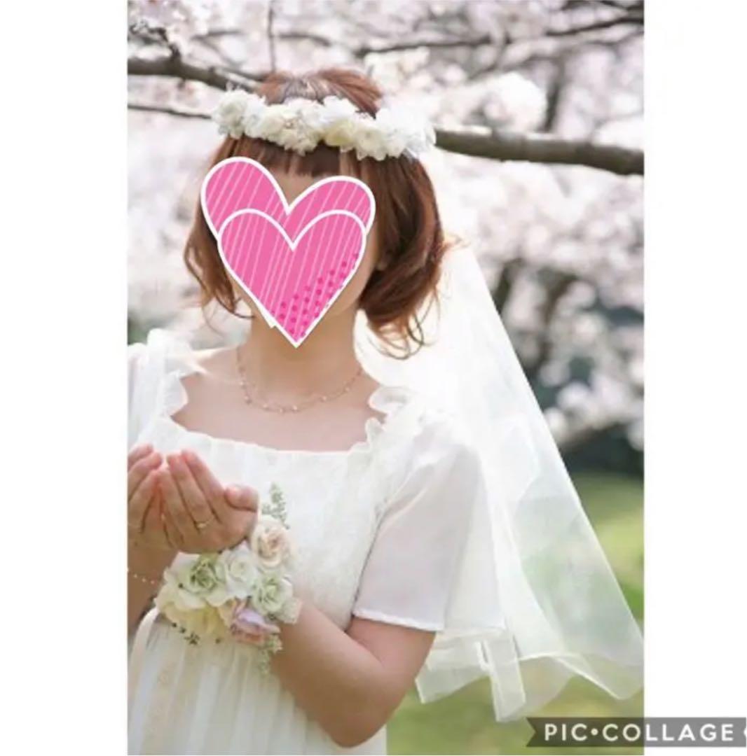 結婚式　アクセサリー　ナチュラル　羊毛フェルト　レース　花冠　ブレスレット