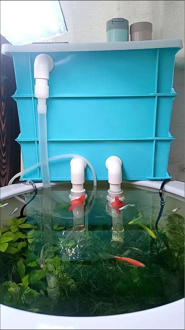 2種以上高性能濾過材2段付き　水槽用万能濾過フィルター　外部式濾過器装置