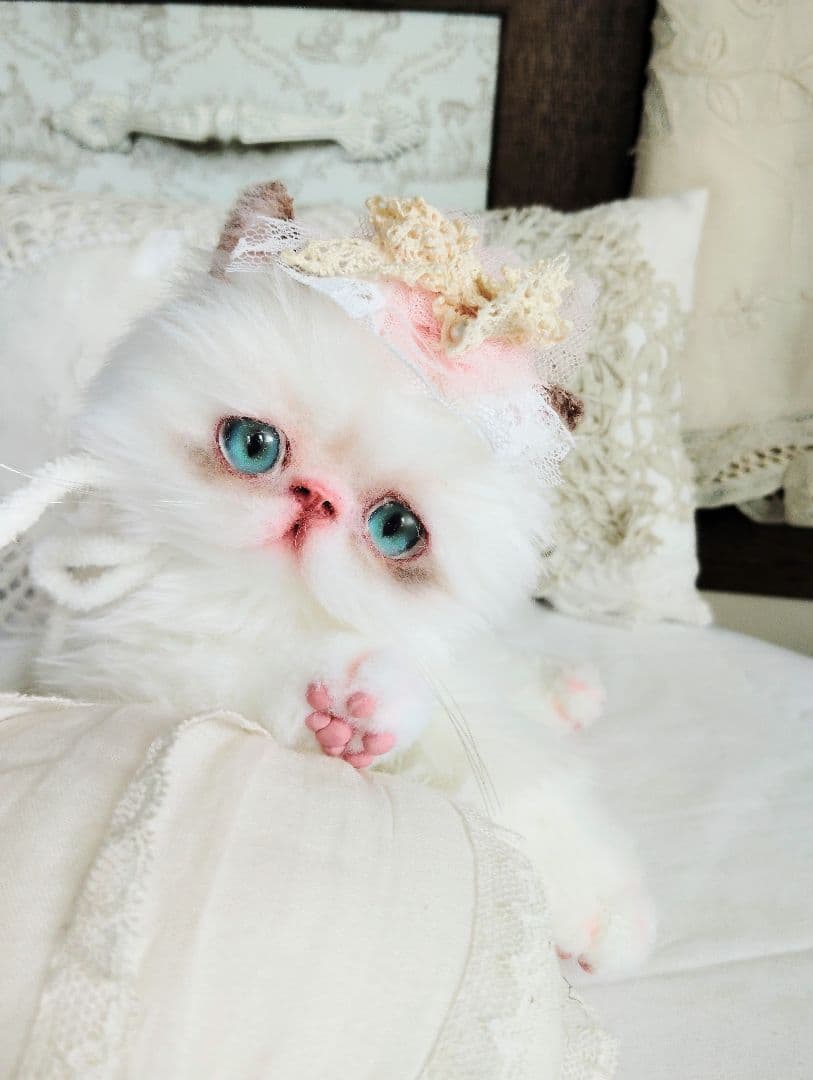 生後１か月♡元気いっぱい♡可愛い子猫ちゃん♡アートドール♡ぬいぐるみ♡