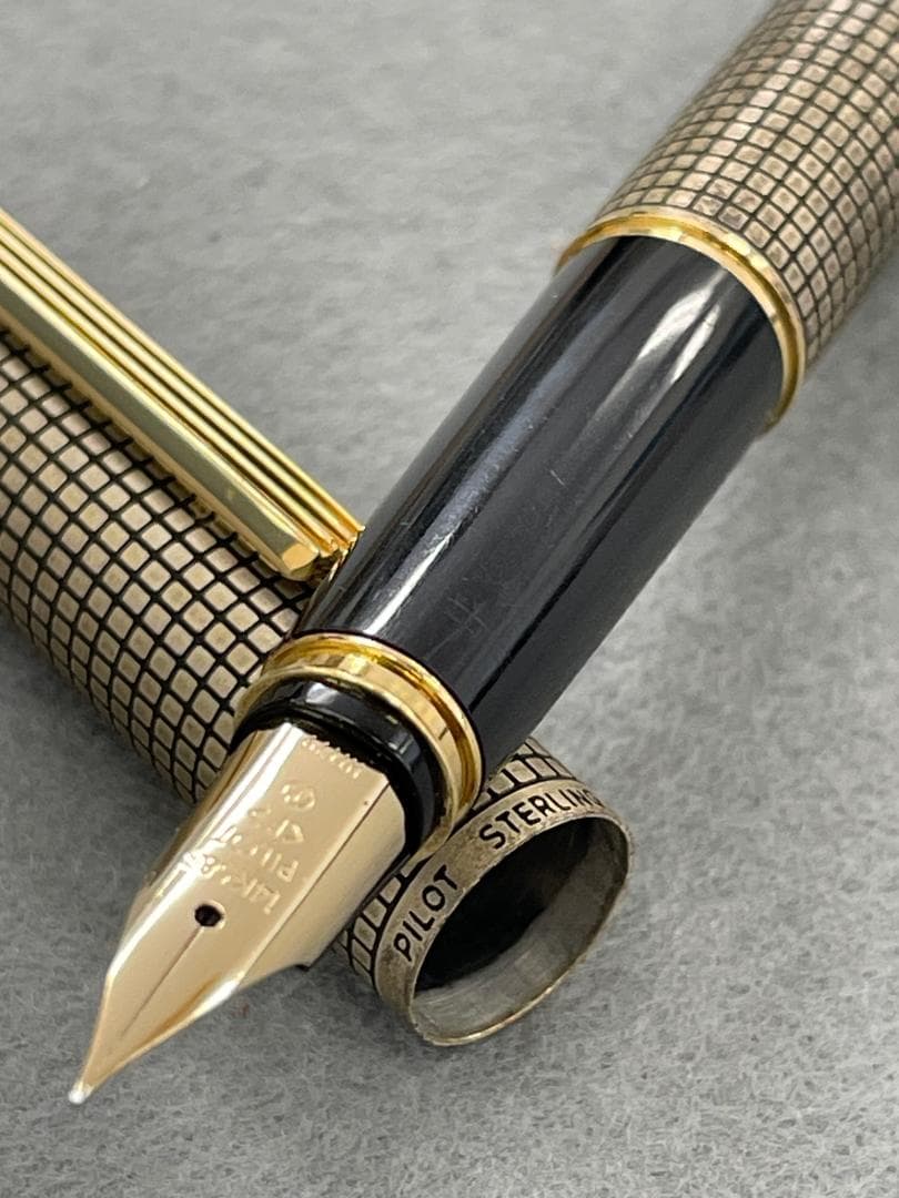 PILOT パイロット万年筆　スターリングシルバー　14K ＜Ｆ＞1979年製