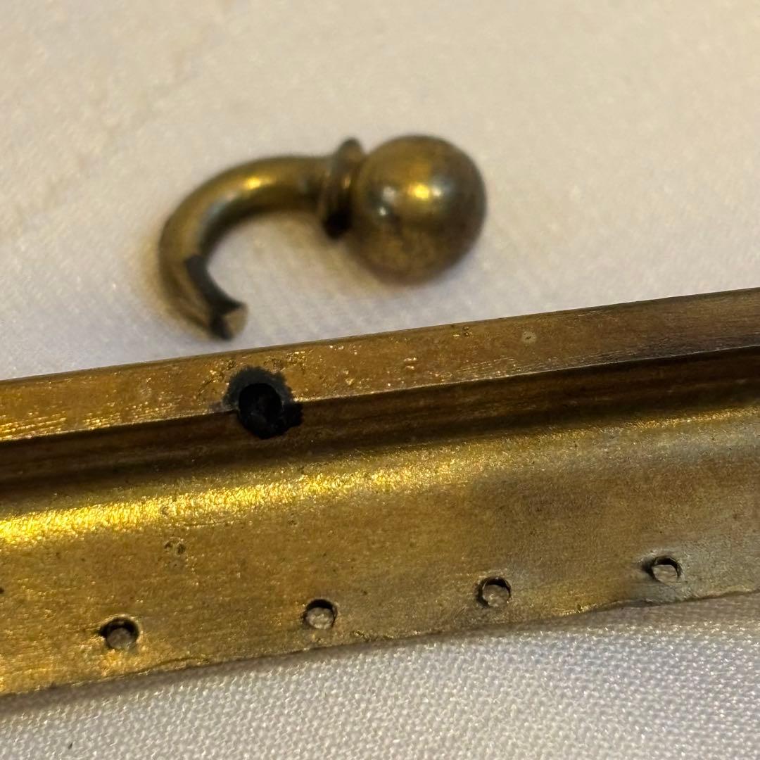 訳あり【希少・フランス製】口金金具　プチポアン 100年前