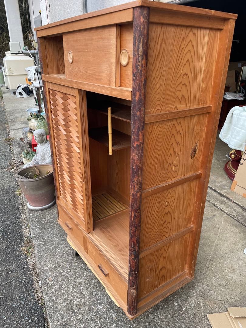 ayaka　伝統工芸 茶道具　置水屋　水屋箪笥　網代引戸　茶箪笥