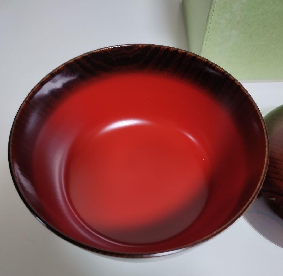 山中漆器　たに屋　木地呂内朱　ぼかし塗　欅ひとりぶん　ミニマリスト　レアもの