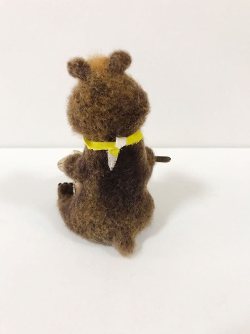 羊毛フェルト人形　クマ、ハンドメイド