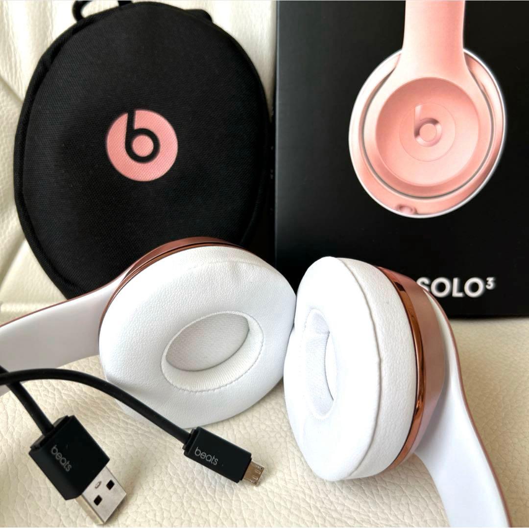 Apple Beats Solo3Wireless ヘッドフォン　ローズゴールド