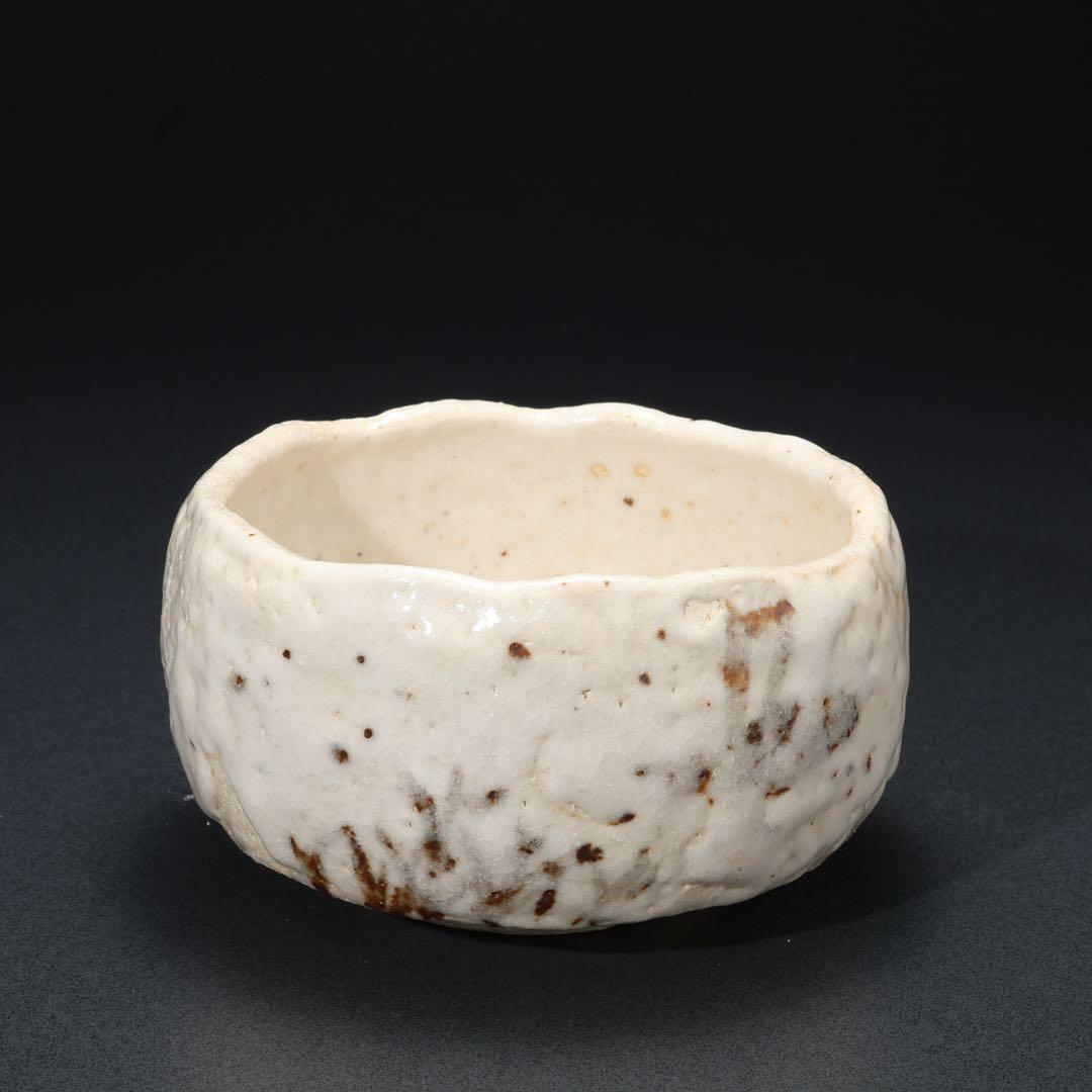 【抹茶碗】　志野茶碗　矢野景川　共箱　R1700