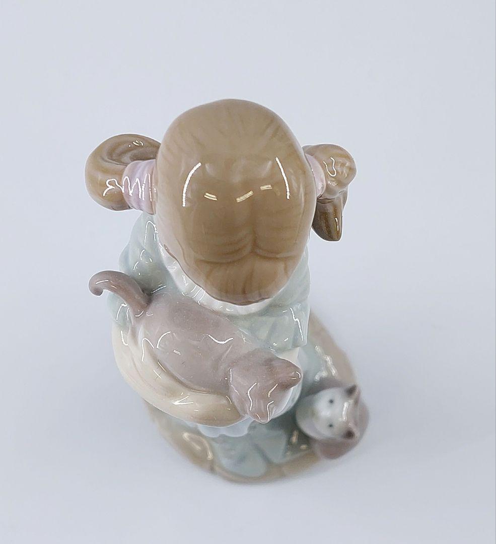 【美品】LLADRO リヤドロ No.5743 私のことも忘れないで 猫 女の子