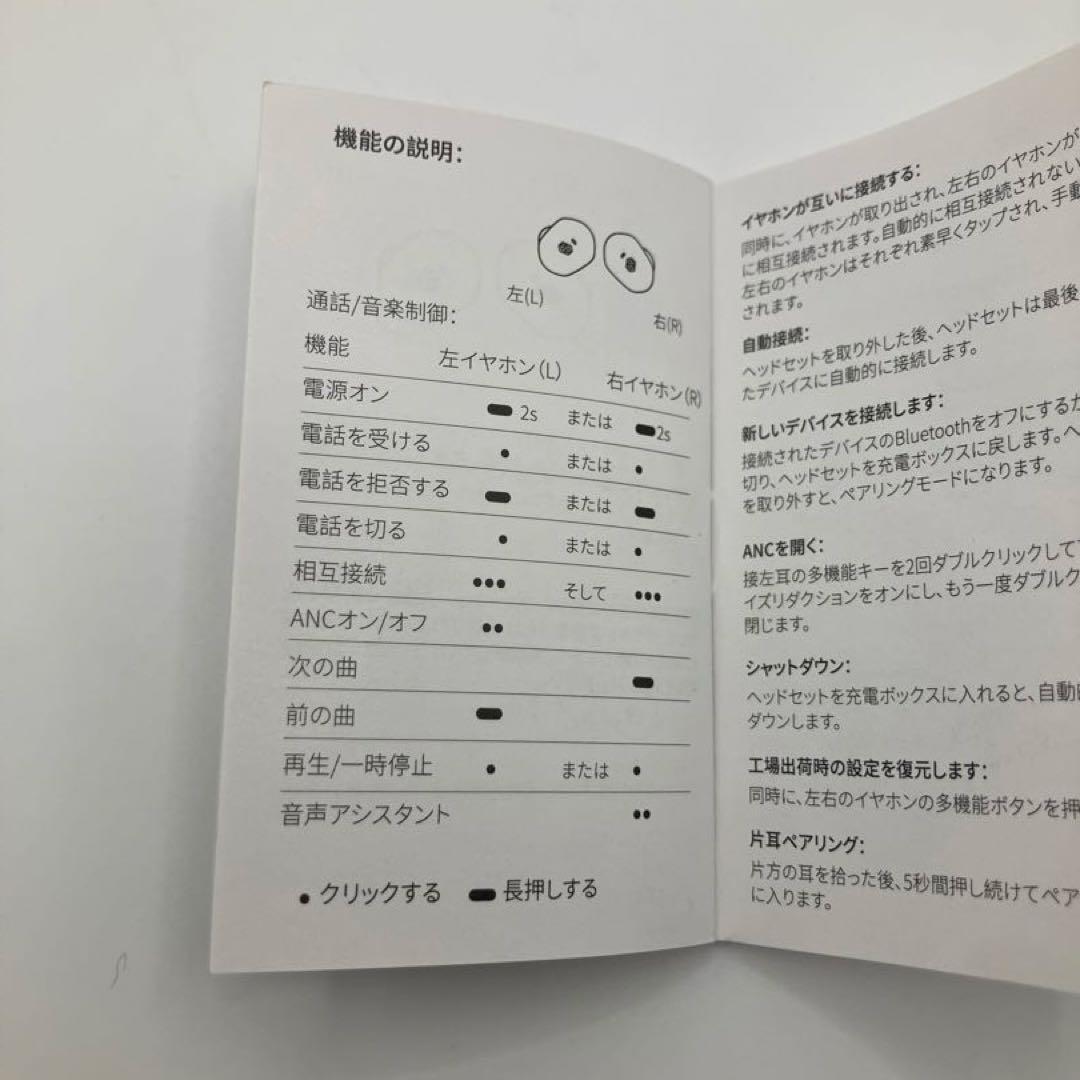 dyplay ワイヤレスイヤホン ブラック 充電ケース付 軽量 日本語取扱説明書