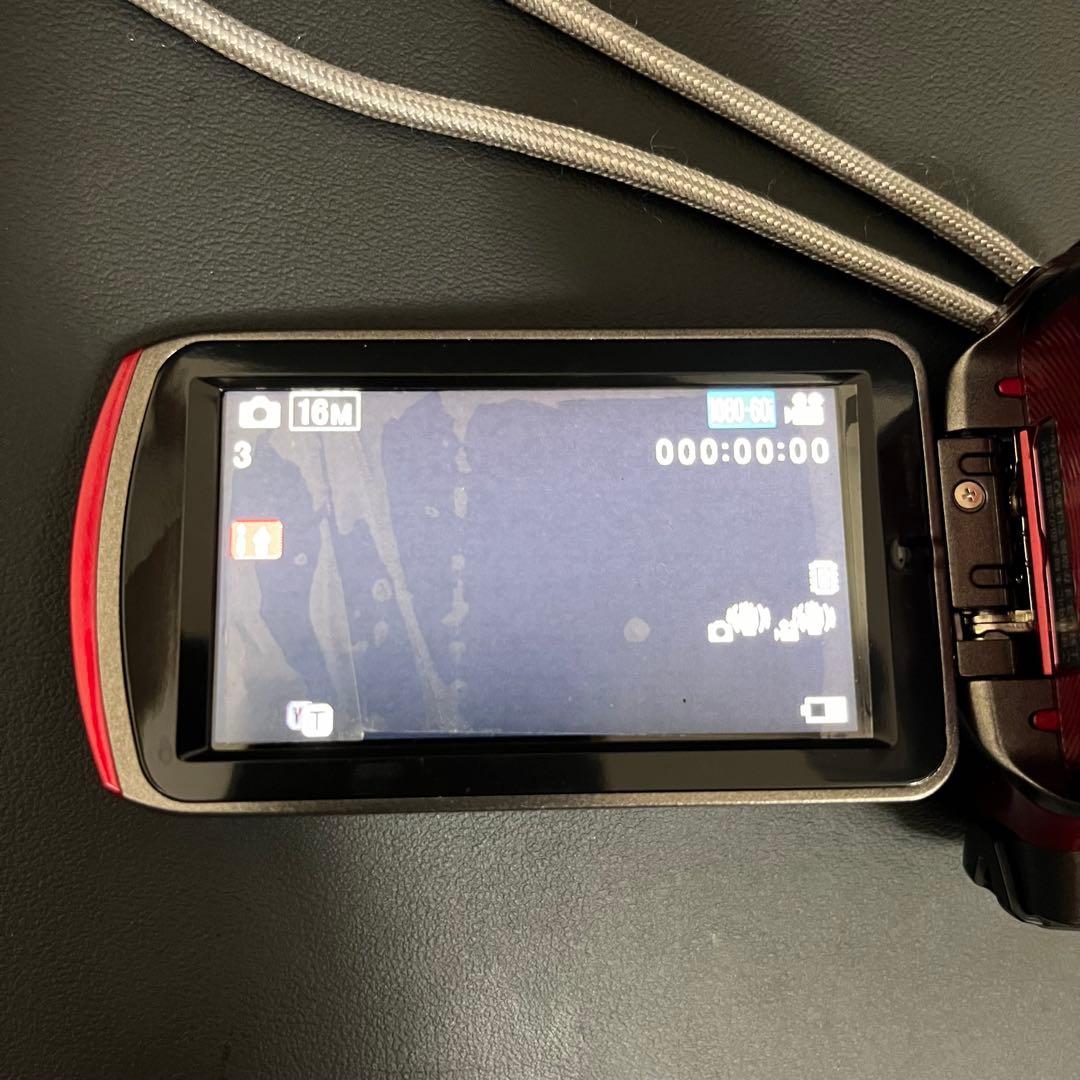 【スマホ転送★SDカード付】Panasonic HX-DC3 ビデオカメラ　赤