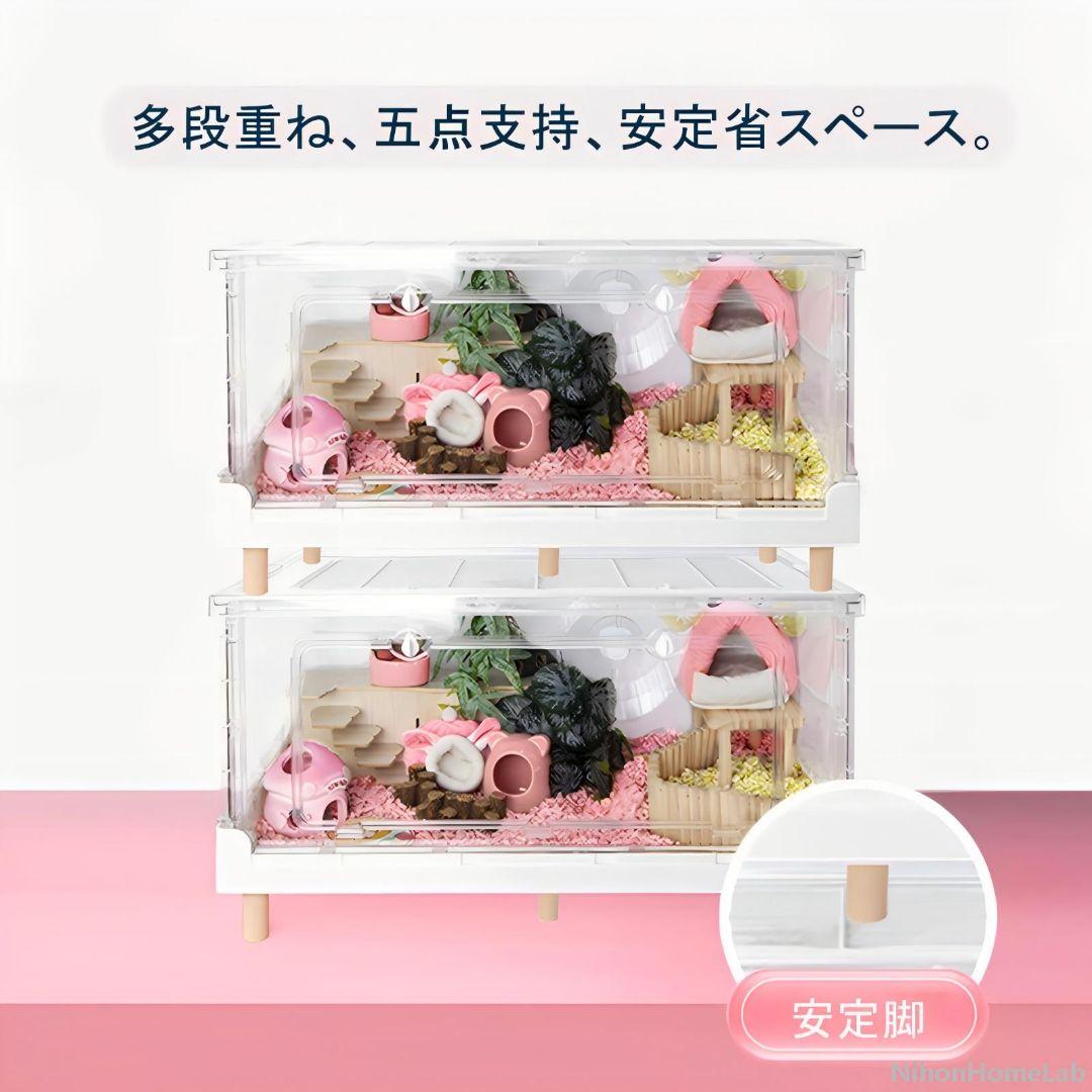 完全透明アクリル大型ケ一ジ70x43.5x34cm多種小動物に最適