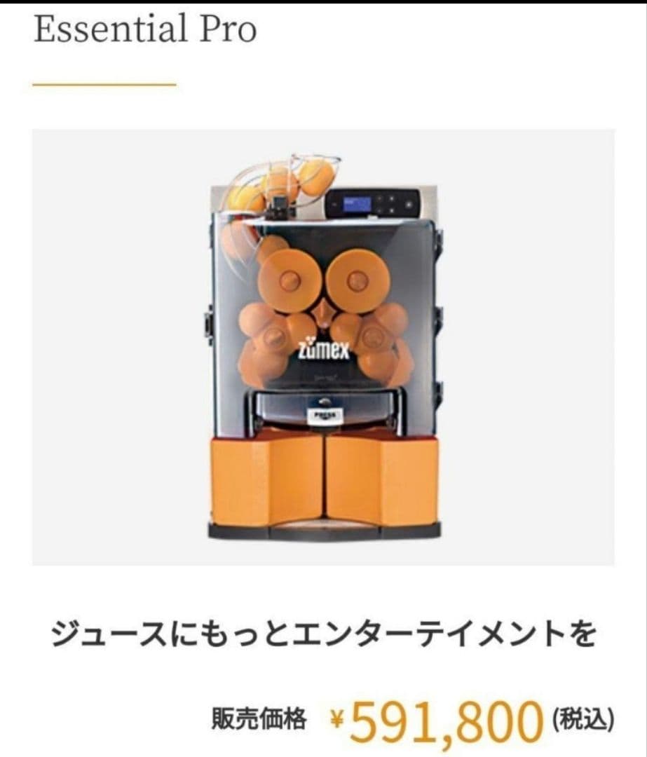 交渉可【使用少/美品/オプションパーツ付】zumex Essential Pro
