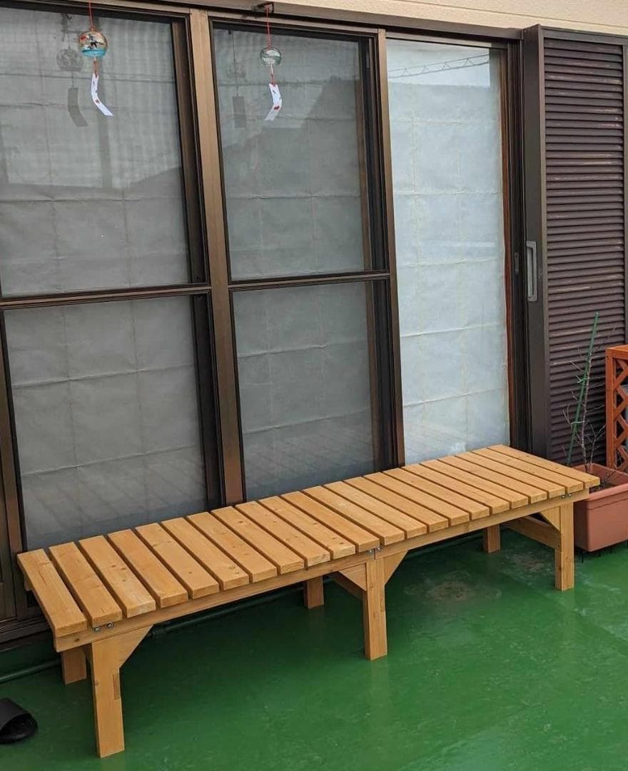 タカショー 縁台 ウッディーDX縁台 W180×D58×H40cm ナチュラルm