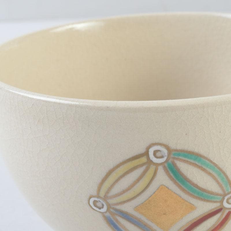 茶道具　京焼　森里陶楽造　色絵七宝文　数茶碗　十客　C　9998