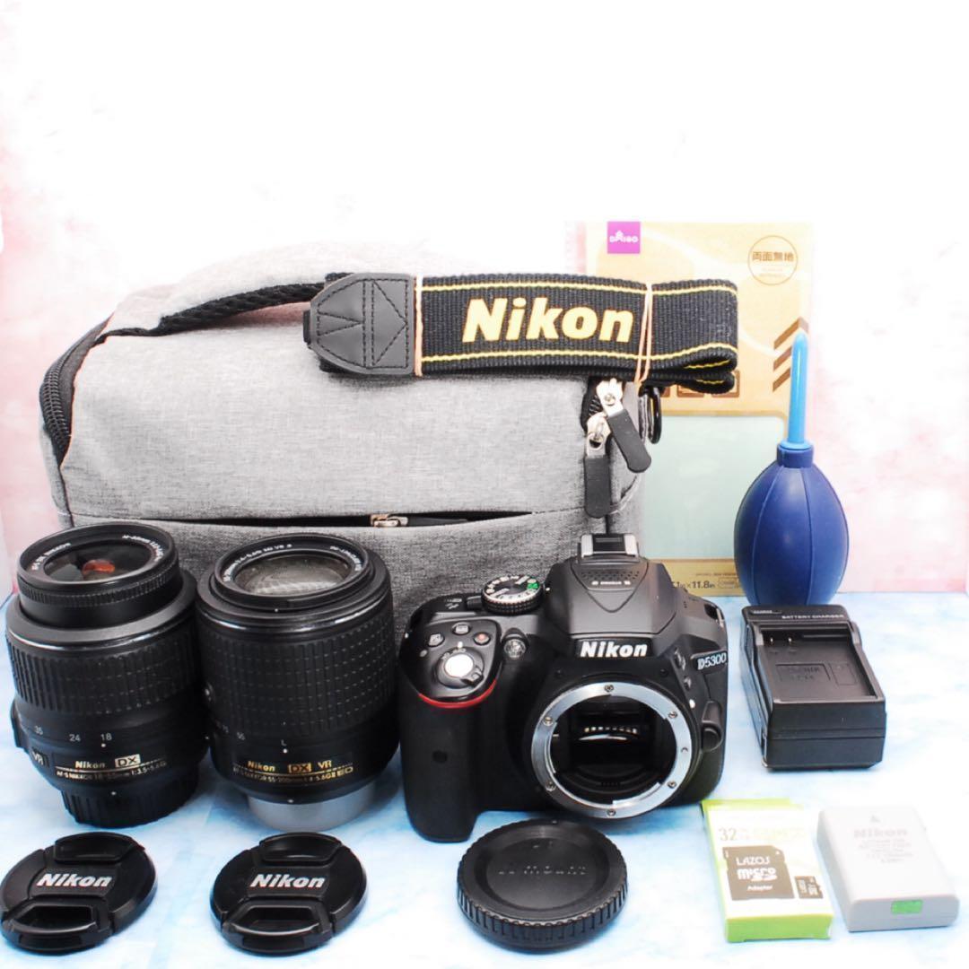 ☆Nikon D5300☆手ぶれ補正Wレンズ☆Wi-Fi搭載☆一眼レフカメラ