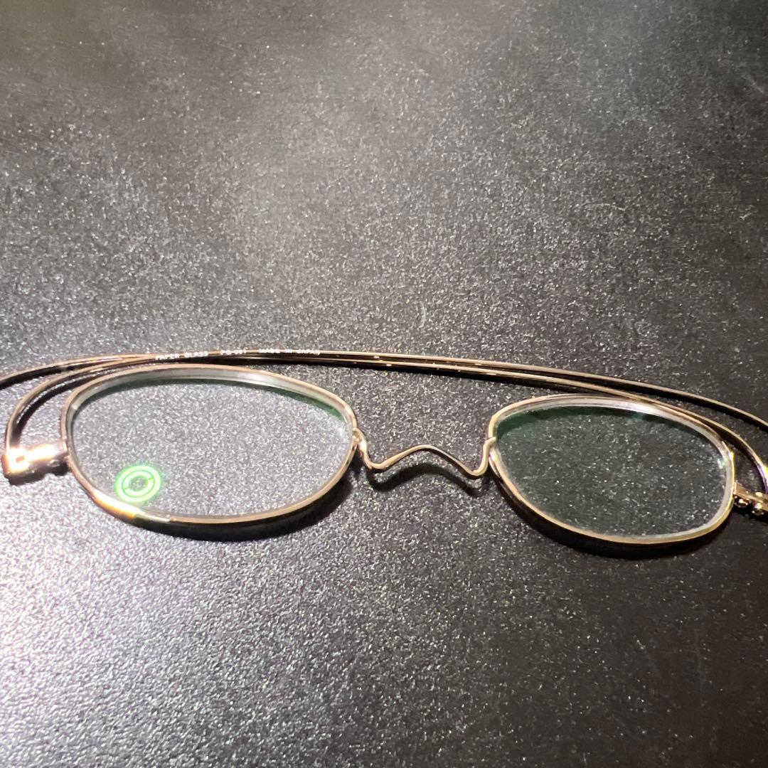 美品+3.50 PAPER GLASSES ペーパーグラス オーバル型 老眼鏡