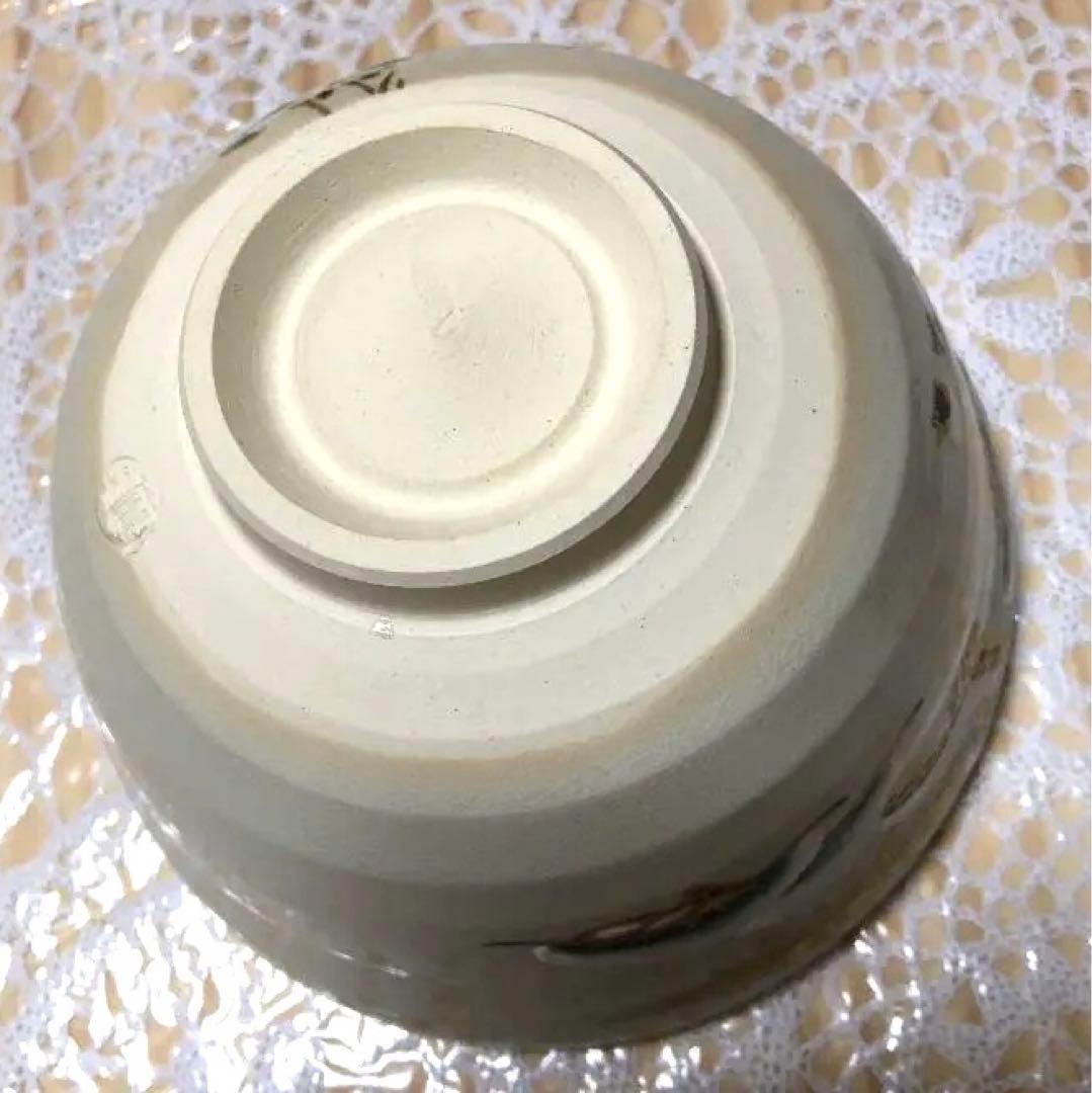 茶道具　抹茶茶碗　松と紅白うさぎの絵柄　化粧箱　N484MC