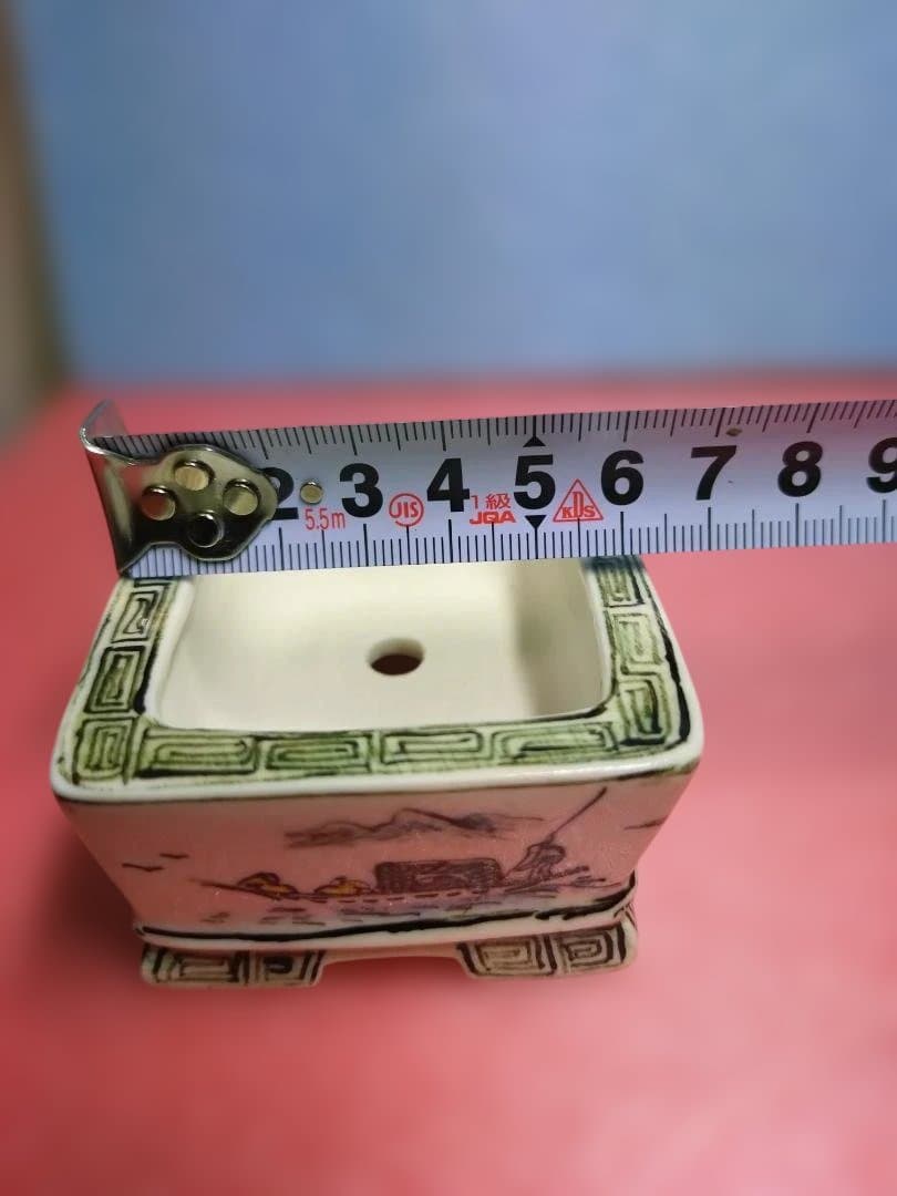 山水画陶器鉢
