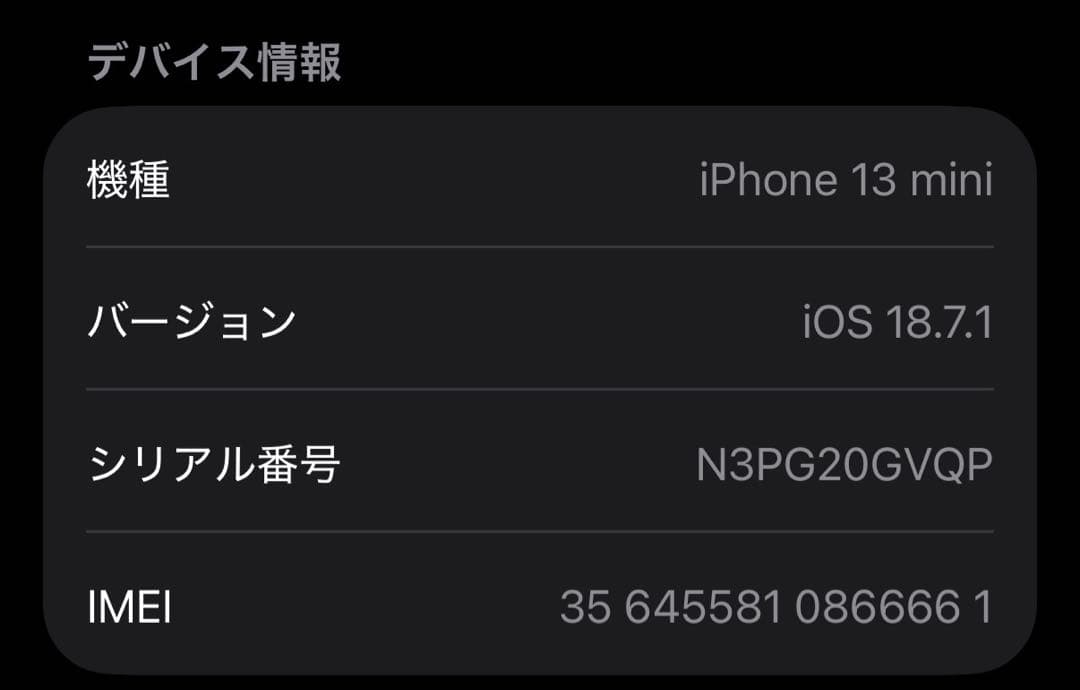 ★希少/生産終了★ iPhone13mini 256GB 極上美品 付属品完備
