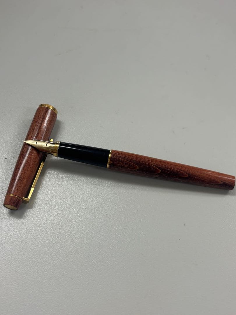 【美品】PILOT CUSTOM GRANDEE 木軸 万年筆 14K 刻印あり