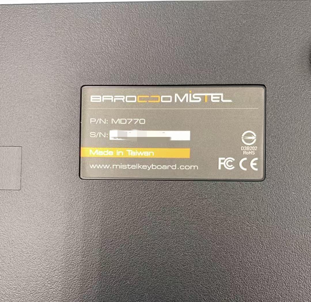 Mistel Barocco MD770RGB 分割型キーボード