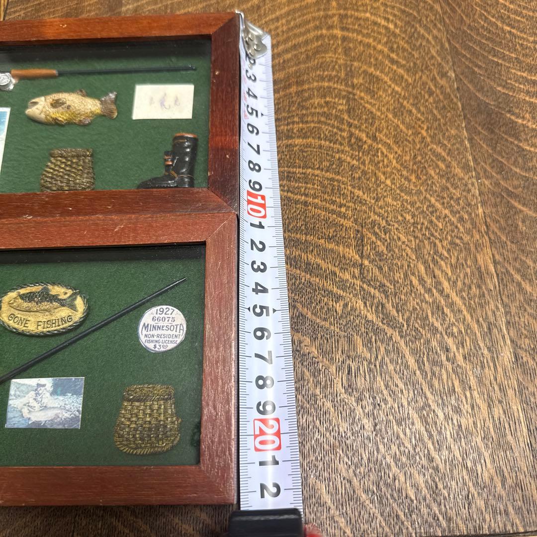 フライフィッシング ウォールアート 壁掛け ルアー 釣り オブジェ アンティーク
