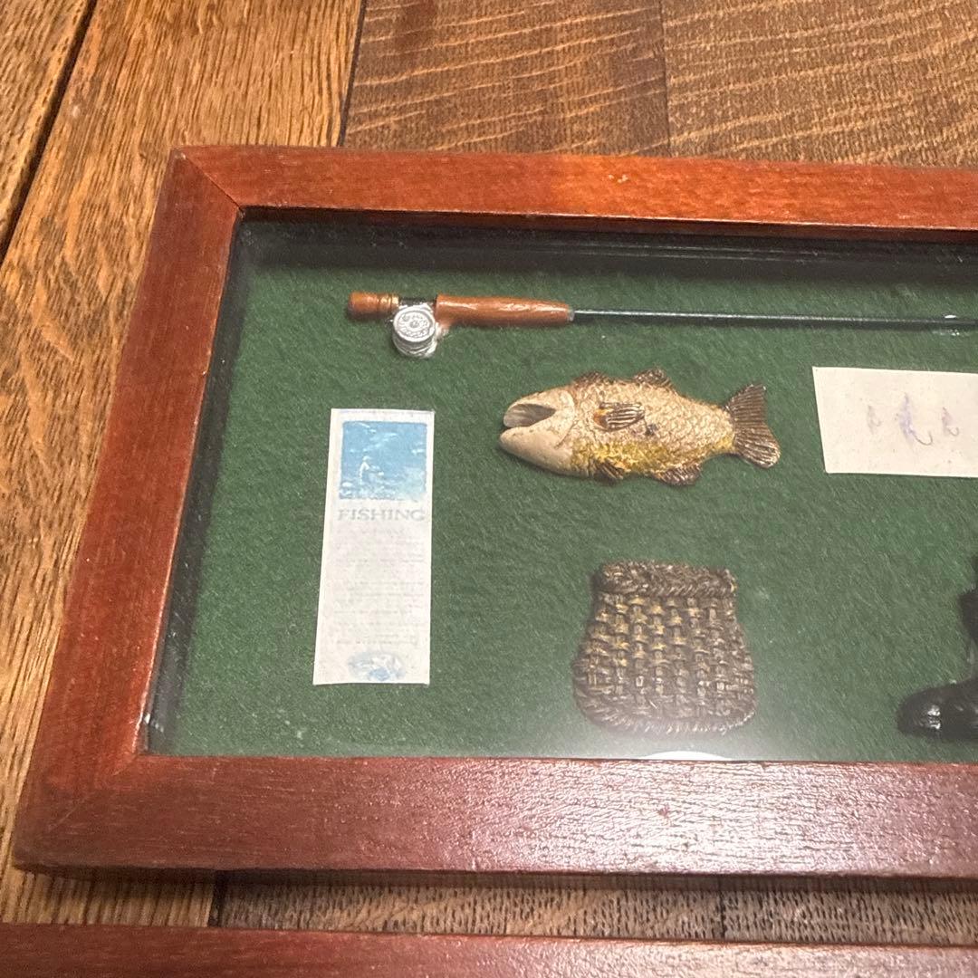 フライフィッシング ウォールアート 壁掛け ルアー 釣り オブジェ アンティーク