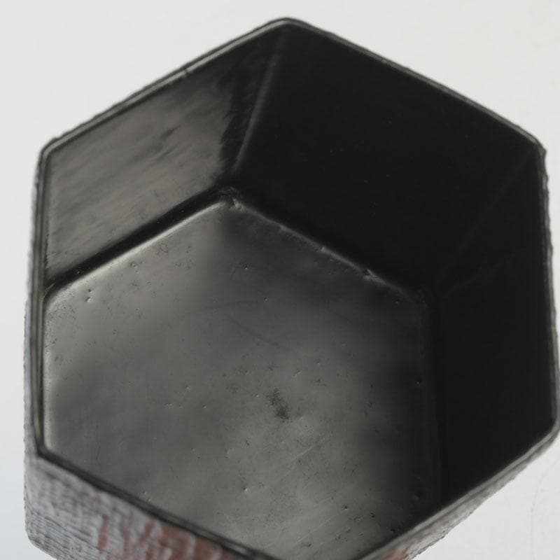 茶道具　山中塗　中村宗悦作　黒一閑　杜若蒔絵　茶器　共布共箱　V　9948